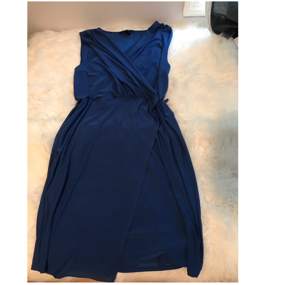 Navy wrap dress